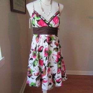 City Triangles Spaghetti Strap Floral Dress (Junior) 9/10